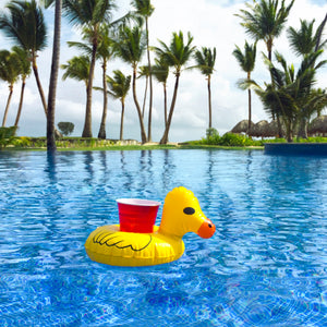 GoFloats Inflatable Drink Holders 3-Pack - Duck