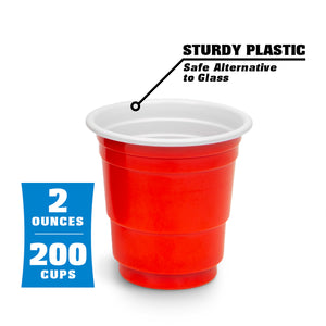 GoPong 2oz Plastic Shot Cups -200-Pack