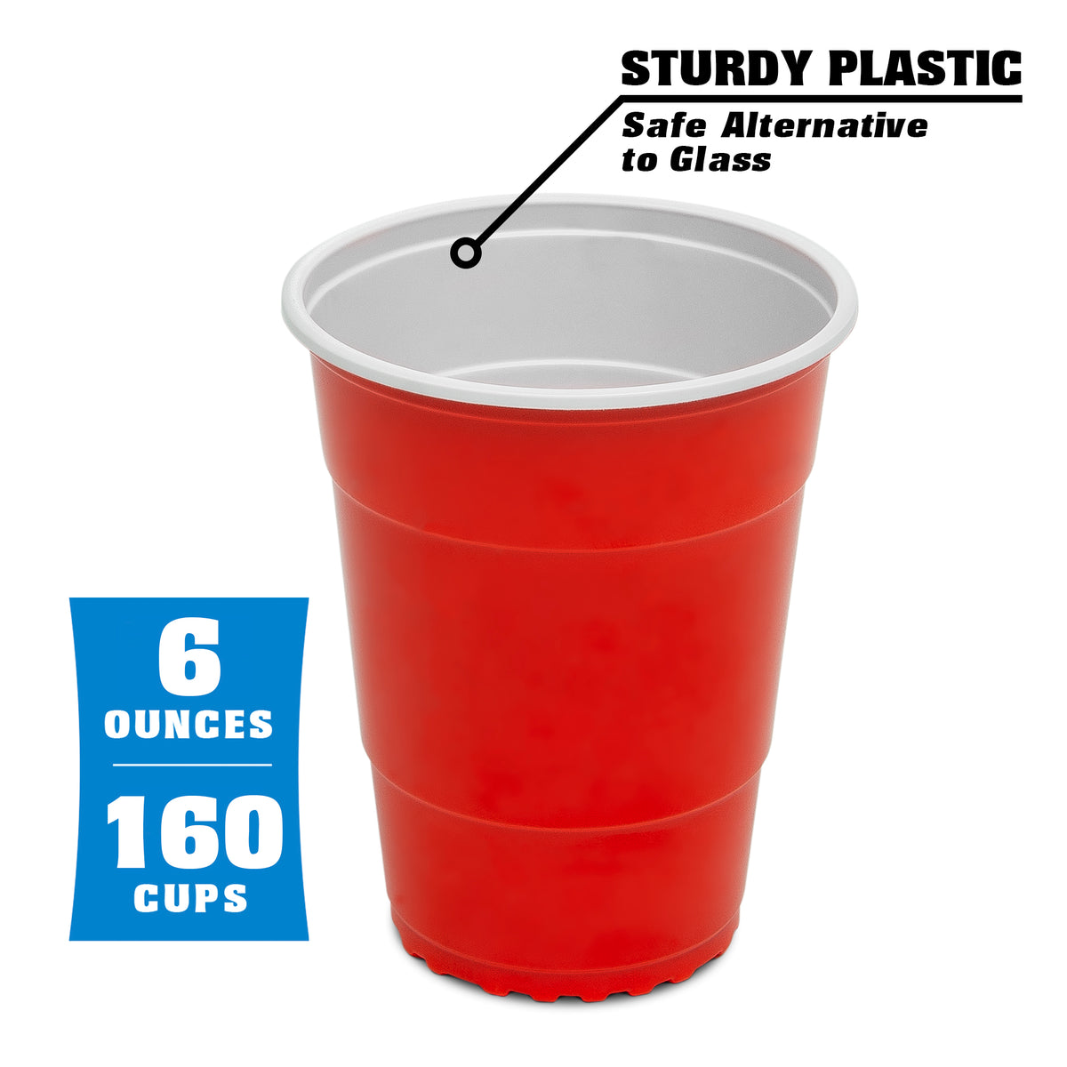 GoPong 6oz Red Party Cups - 16-Pack