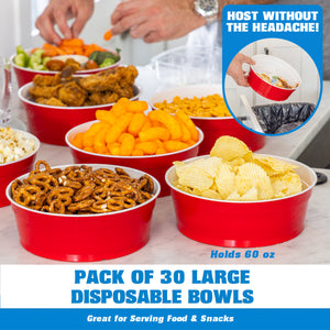 GoBig Red 60oz Party Cup Bowls - 30-pack
