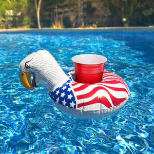 GoFloats Inflatable Drink Holders 3-Pack - Screaming Eagle