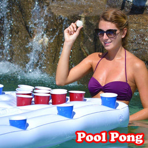 GoPong Original Floating Beer Pong Table with Cooler & Cup Holders