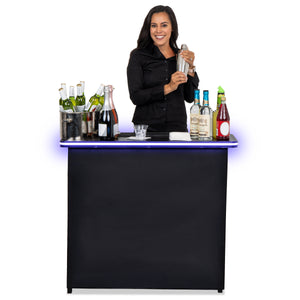 GoBar Portable Bar Table with Multi-Color LED Lights