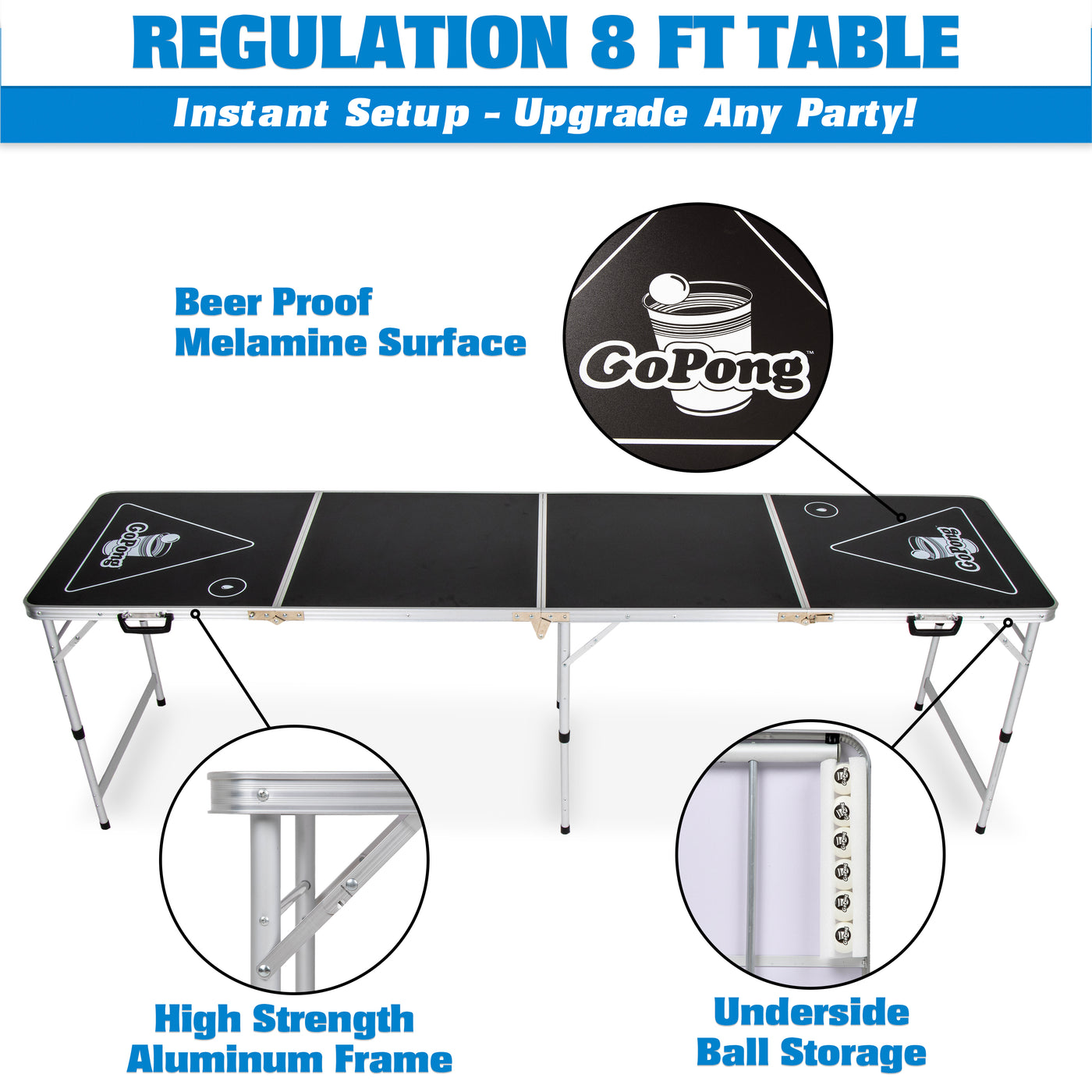 6 Foot Portable Beer Pong Table