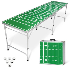 a football field table 6 white table tennis balls and folded football table