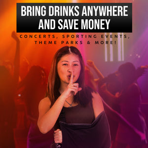 GoPong Arm Sling Flask (16 oz Total) - Hidden Alcohol Flask for Liquor Disguise – Secret Liquor Drink Container for Concerts, Sports Events, & Theme Parks – Includes Funnel & Spout-GoPong