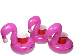 GoFloats Inflatable Drink Holders 3-Pack - Flamingo