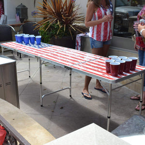 GoPong 8' Beer Pong - American Flag
