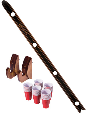 GoPong Brewski Beer Drinking Shot Ski - Rustic Brown