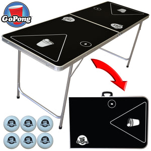 GoPong 6' Portable Folding Beer Pong Table