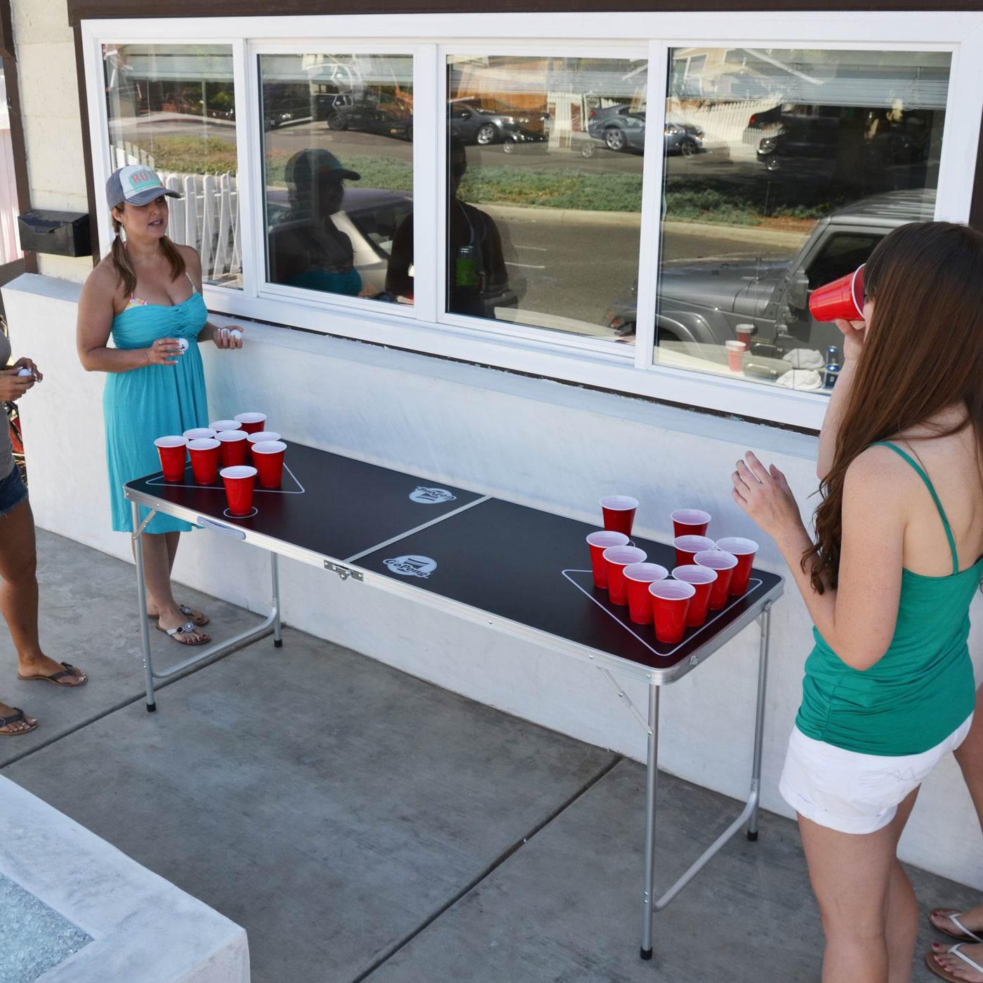 GoPong 6' Portable Folding Beer Pong Table
