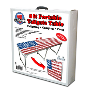 GoPong 8' Beer Pong - America Flag