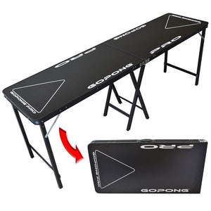 GoPong PRO 8' Premium Beer Pong Table - Black