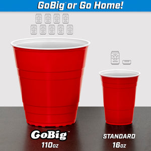 GoBig 110oz Giant Red Party Cups - 24-Pack