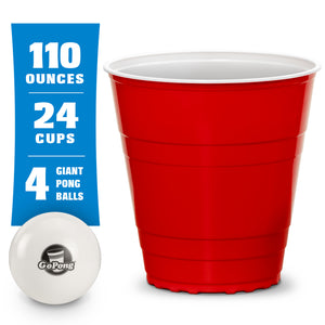 GoBig 110oz Giant Red Party Cups - 24-Pack