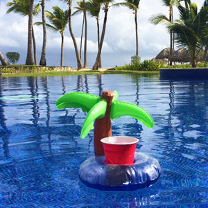 a toy in the middle of a pool