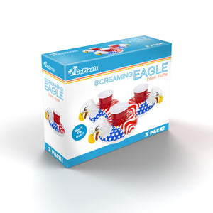 a box of ice with a flag design