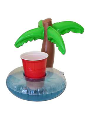 a plastic banana with a cup on top