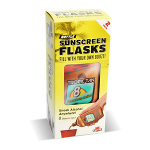 the box of sun screen flasks