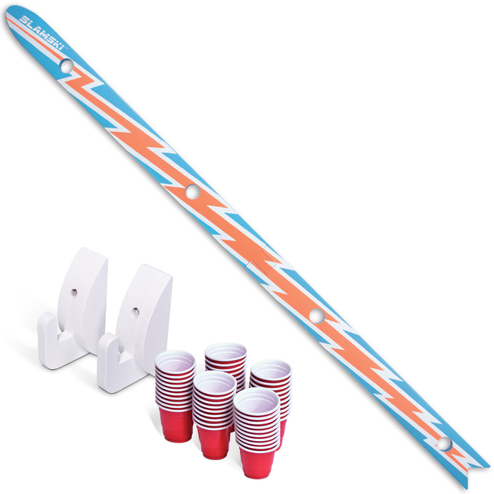 GoPong Slamski with 50 Plastic Shot Glasses - Neon