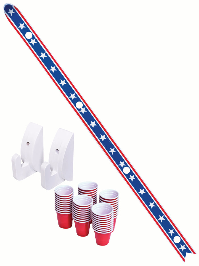 GoPong Slamski with 5 Plastic Shot Glasses - American Flag