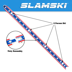 GoPong Slamski with 5 Plastic Shot Glasses - American Flag