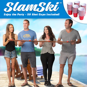a group of people standing on a dock