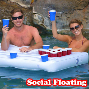 GoPong Original Floating Beer Pong Table with Cooler & Cup Holders
